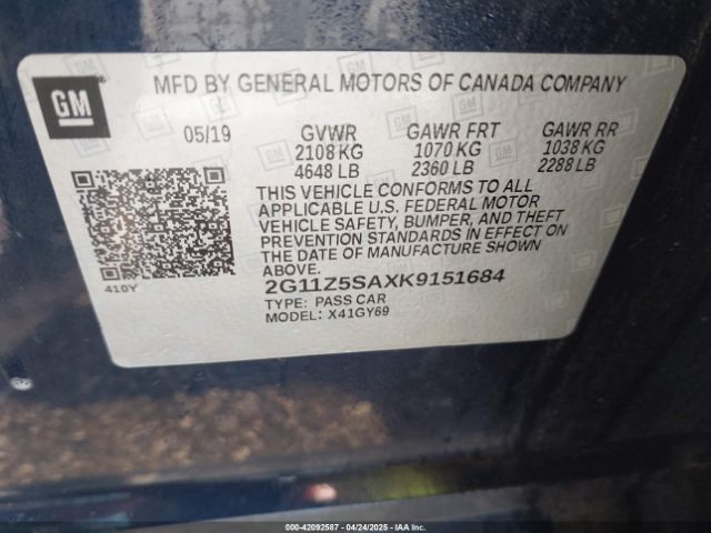 2G11Z5SAXK9151684 Chevrolet IMPALA LT