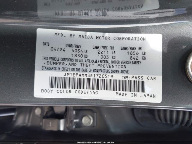 JM1BPAMM3R1720519 Mazda Mazda3 2.5 S Preferred