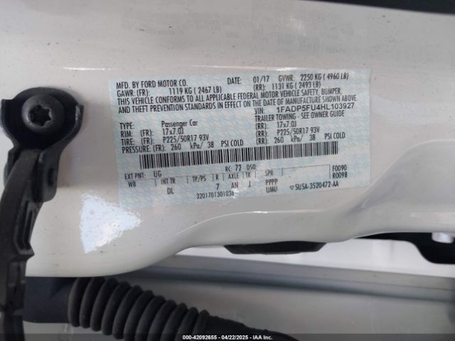 1FADP5FU4HL103927 Ford C-max Energi Titanium