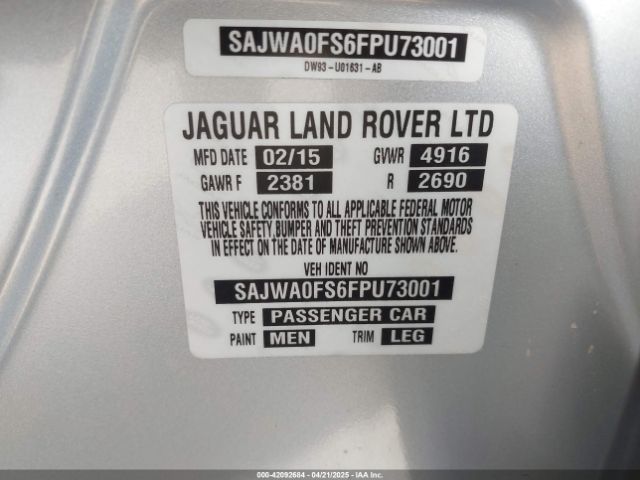 SAJWA0FS6FPU73001 Jaguar Xf 2.0t Premium