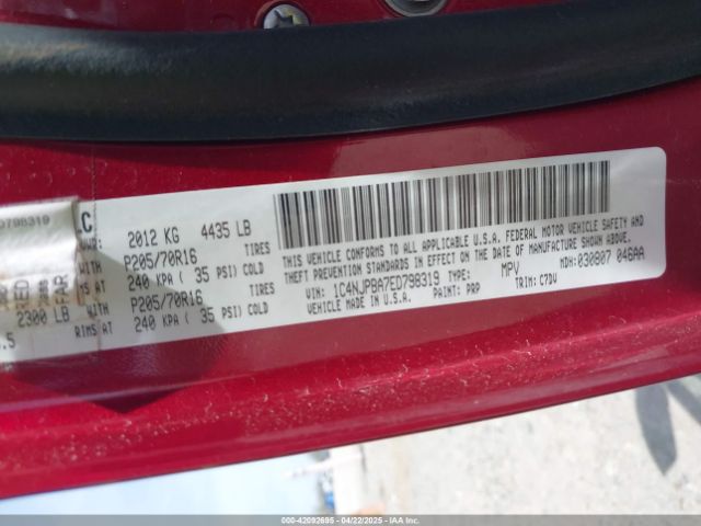 1C4NJPBA7ED798319 Jeep Patriot Sport
