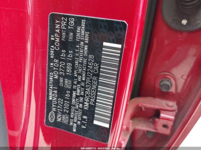 KMHRC8A37PU224628 Hyundai Venue Sel