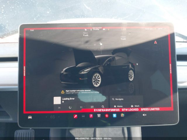 5YJ3E1EA9NF286123 Tesla Model 3 Rear-wheel Drive