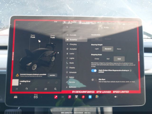 5YJ3E1EA9NF286123 Tesla Model 3 Rear-wheel Drive