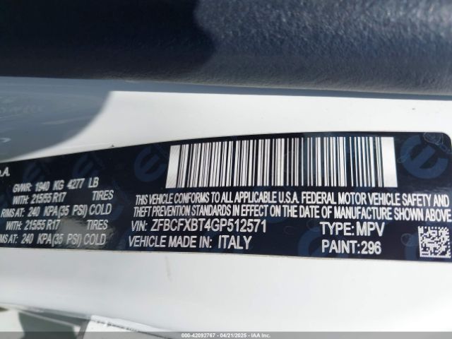 ZFBCFXBT4GP512571 Fiat 500x Easy