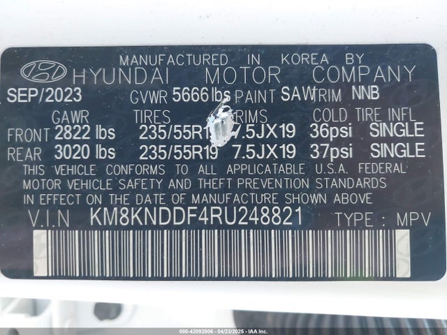 KM8KNDDF4RU248821 Hyundai Ioniq 5 Sel