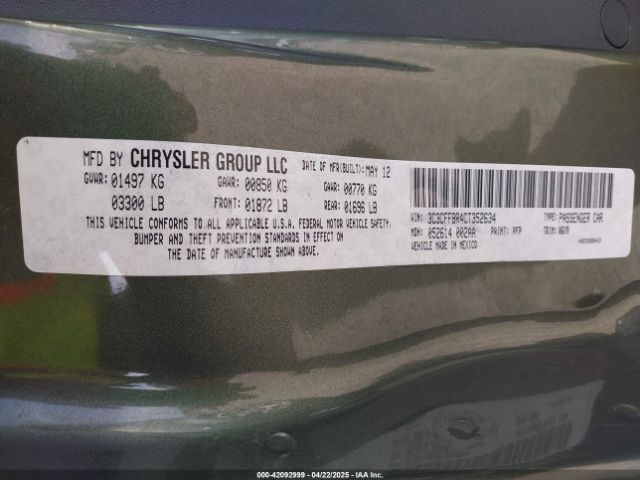 2012 FIAT 500 3C3CFFBR4CT352634 Photo 8