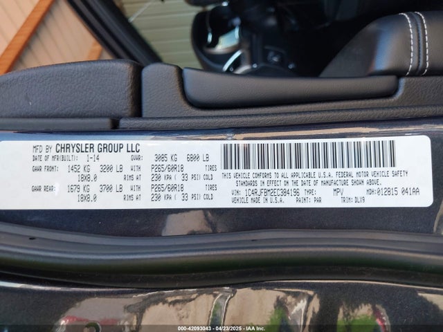 1C4RJFBM2EC384196 Jeep Grand Cherokee Limited