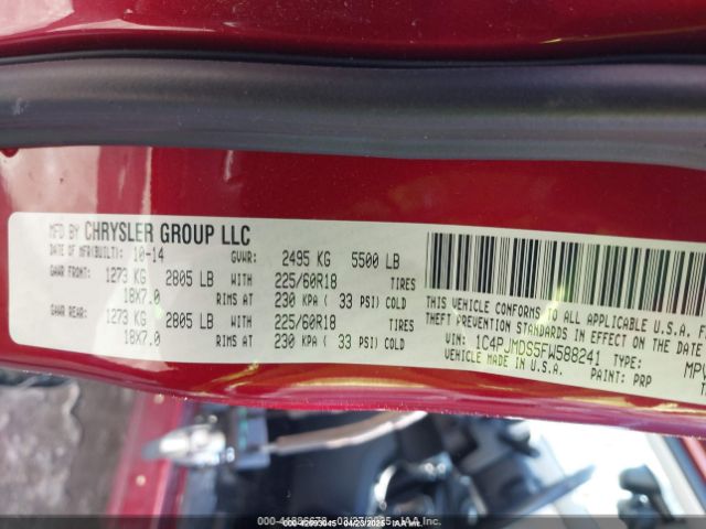 1C4PJMDS5FW588241 Jeep Cherokee Limited