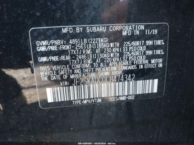 JF2SKADC0LH474342 Subaru Forester