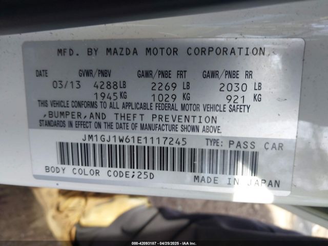 JM1GJ1W61E1117245 Mazda Mazda6 I Grand Touring