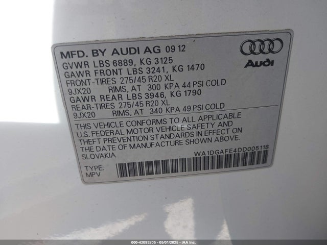2013 AUDI Q7 WA1DGAFE4DD005118 Photo 8