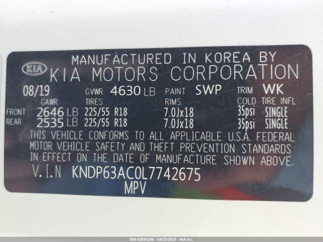 KNDP63AC0L7742675 KIA SPORTAGE S