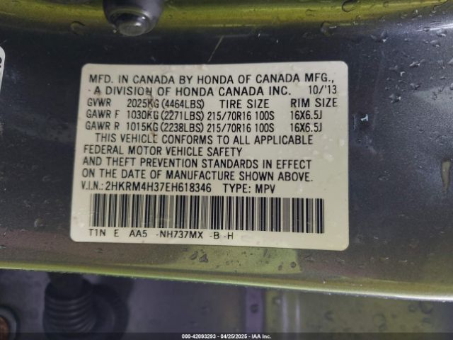2HKRM4H37EH618346 Honda CR-V LX