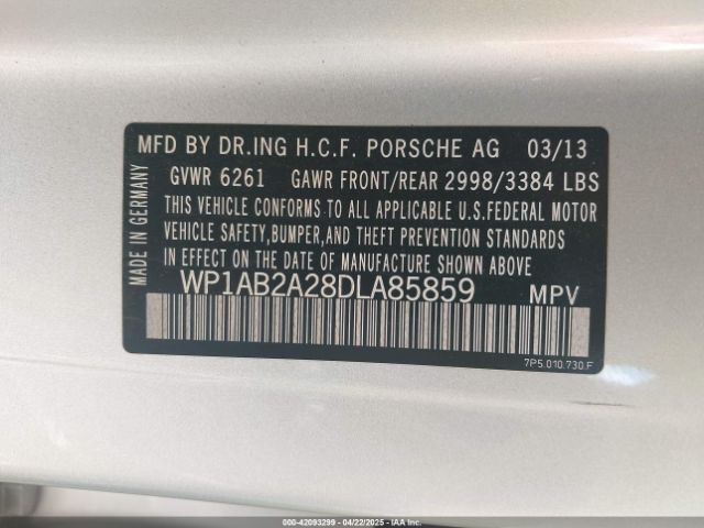 2013 PORSCHE CAYENNE WP1AB2A28DLA85859 Photo 8