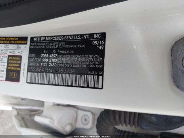2017 MERCEDES-BENZ C 300 55SWF4JB6HU183934 Photo 8