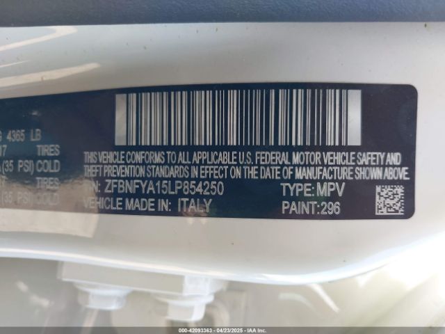 2020 FIAT 500X ZFBNFYA15LP854250 Photo 8