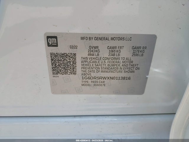 2022 CADILLAC CT5-V 1G6DR5RWXN0113816 Photo 8