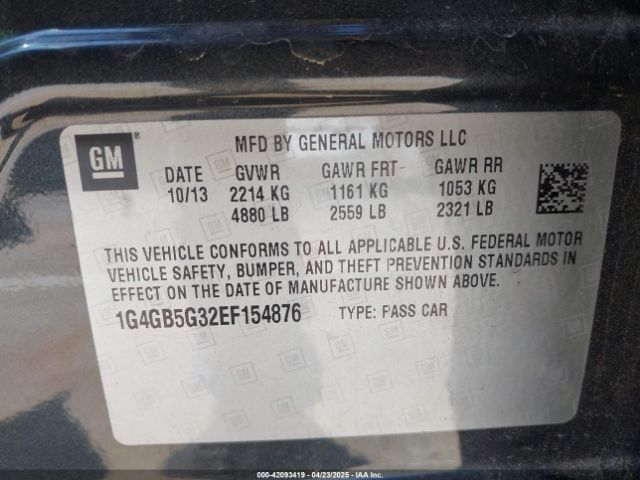 1G4GB5G32EF154876 Buick Lacrosse Leather Group