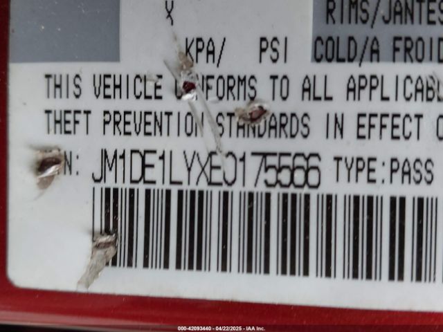 JM1DE1LYXE0175566 Mazda Mazda2 Touring