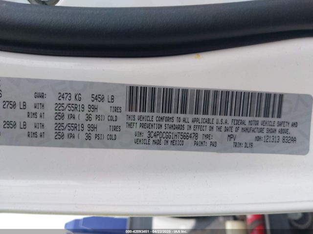 3C4PDCGG1HT566478 Dodge Journey Crossroad Plus
