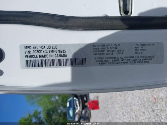 2C3CDXGJ7MH678985 Dodge Charger Scat Pack Rwd