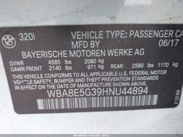 WBA8E5G39HNU44894 BMW 320i Xdrive