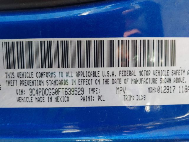 3C4PDCGG0FT639529 Dodge Journey Crossroad