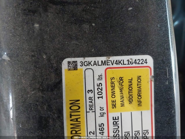 3GKALMEV4KL164224 GMC Terrain Sle