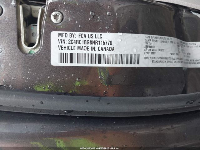 2022 CHRYSLER PACIFICA 2C4RC1BG8NR116770 Photo 8