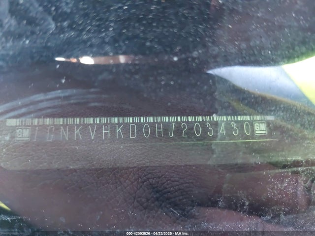 1GNKVHKD0HJ203430 Chevrolet llt - sidi: spark ignited direct injection, alum, 60 degrees