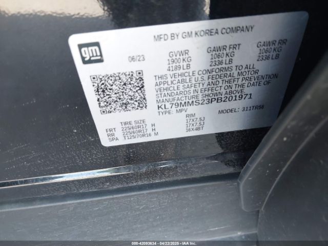 KL79MMS23PB201971 Chevrolet Trailblazer Fwd Ls