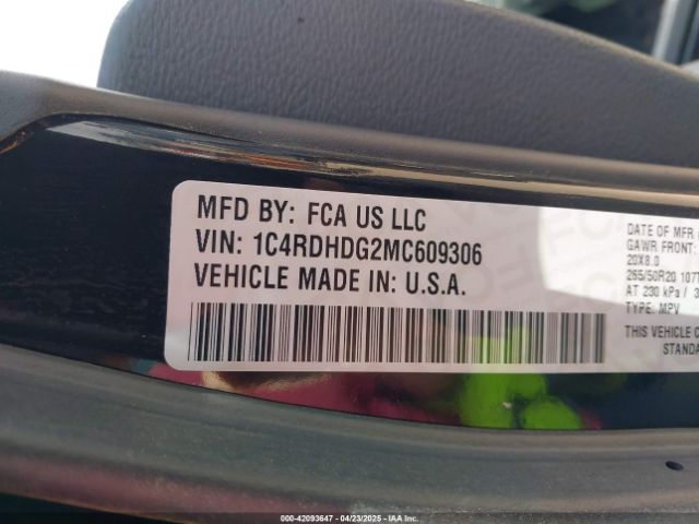 2021 DODGE DURANGO 1C4RDHDG2MC609306 Photo 8