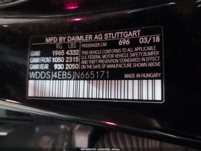 2018 MERCEDES-BENZ CLA 250 WDDSJ4EB5JN665171 Photo 8