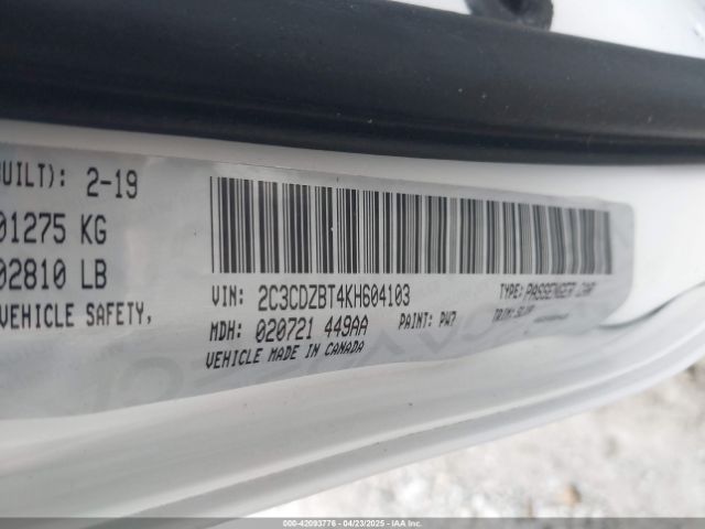 2019 DODGE CHALLENGER 2C3CDZBT4KH604103 Photo 8