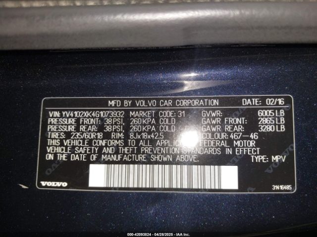 YV4102XK4G1073932 Volvo Xc90 T5 Momentum