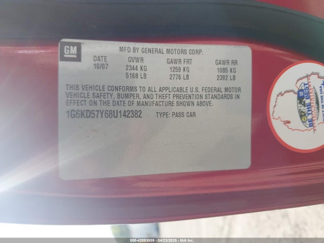 2008 CADILLAC DTS 1G6KD57Y68U142382 Photo 8