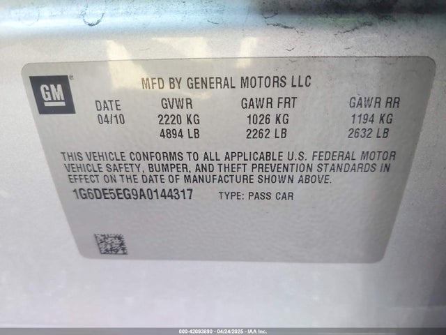 2010 CADILLAC CTS 1G6DE5EG9A0144317 Photo 8