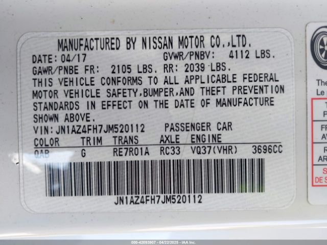 2018 NISSAN 370Z JN1AZ4FH7JM520112 Photo 8