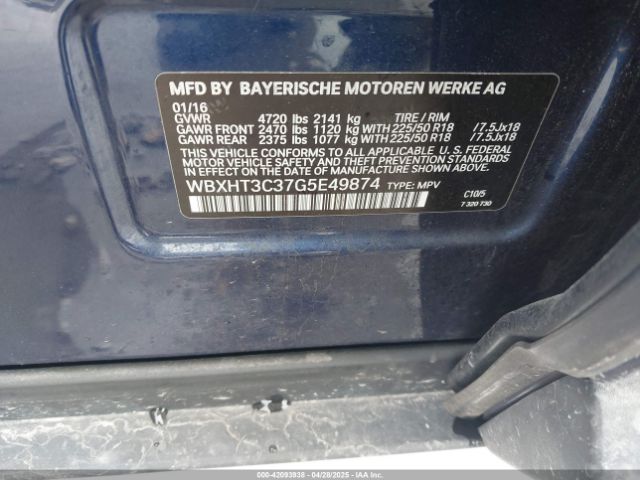 WBXHT3C37G5E49874 BMW X1 Xdrive28i