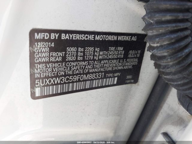 5UXXW3C59F0M88331 BMW X4 Xdrive28i