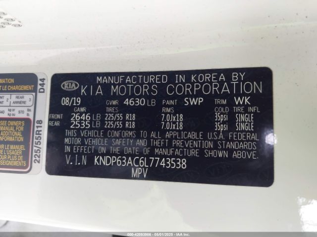 KNDP63AC6L7743538 KIA SPORTAGE S