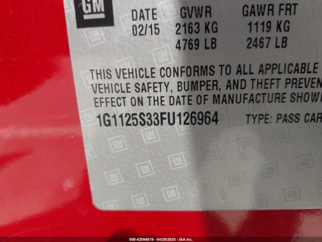 1G1125S33FU126964 Chevrolet Impala 2lt