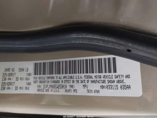 1C4PJMAB6EW253010 Jeep Cherokee Sport