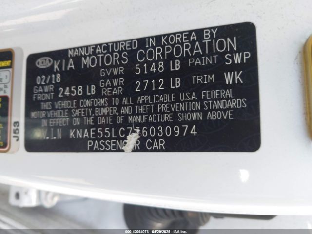 KNAE55LC7J6030974 KIA Stinger Gt2