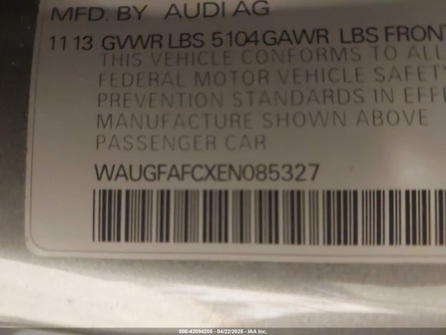 2014 AUDI A6 WAUGFAFCXEN085327 Photo 8