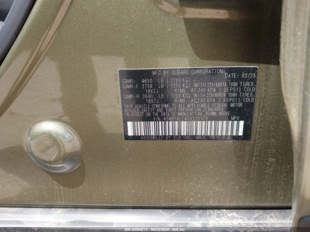 4S4BTALC4S3220170 Subaru Outback Onyx Edition