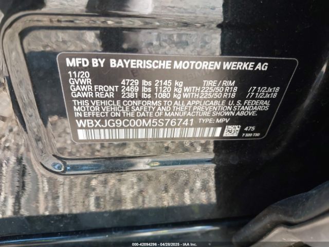 2021 BMW X1 WBXJG9C00M5S76741 Photo 8