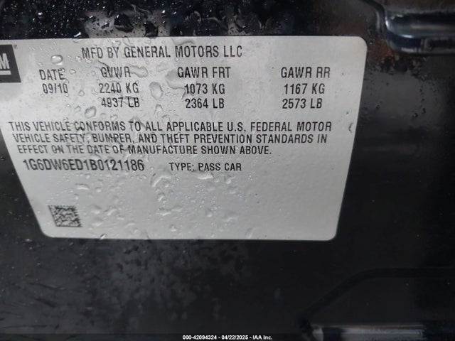 2011 CADILLAC STS 1G6DW6ED1B0121186 Photo 8