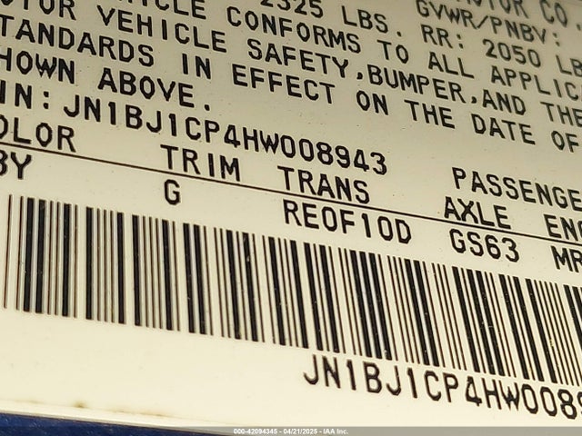 JN1BJ1CP4HW008943 Nissan Rogue Sport S